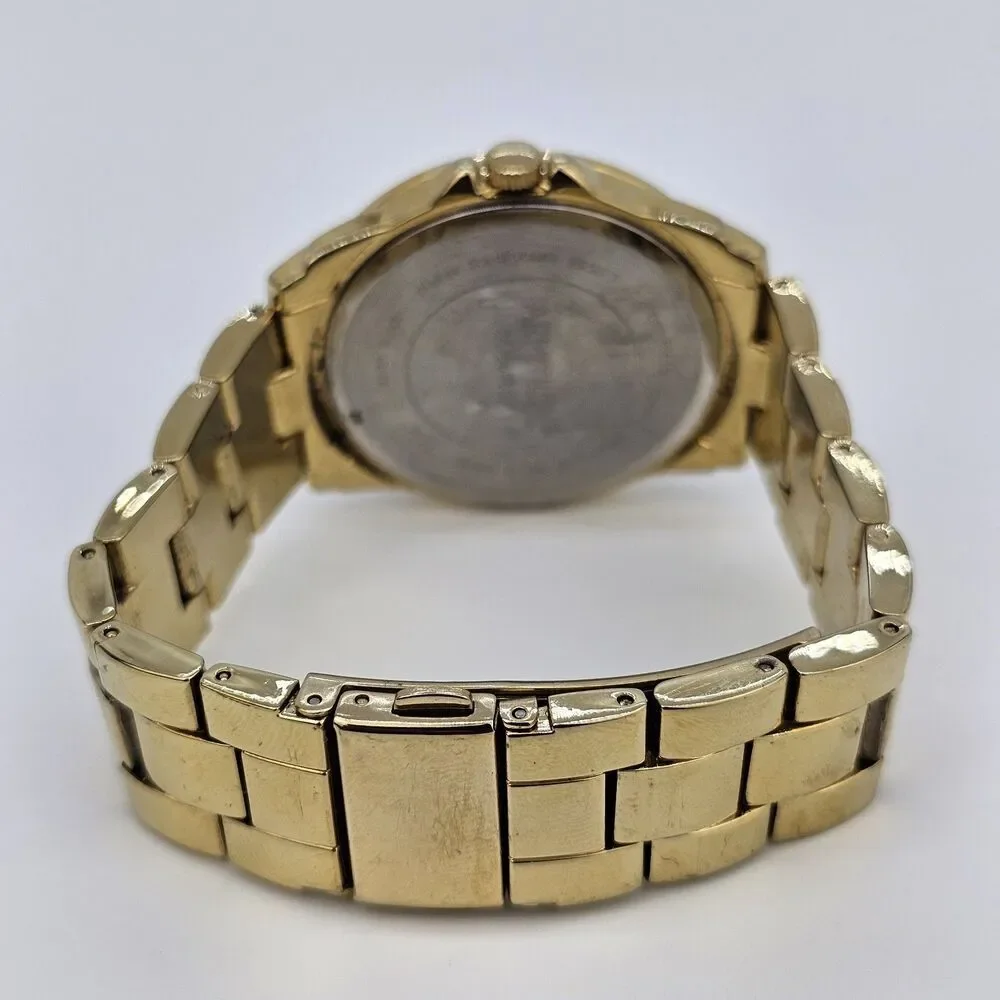 Armitron‎ Women's Watch 40MM Black Dial Gold Tone Bracelet Band 6.5